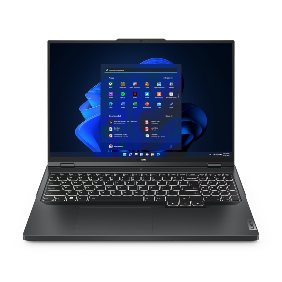 Lenovo sülearvuti 16" Legion Pro 5 16ARX8 R9 7945HX, 32GB, 1TB M.2 SSD, WQXGA, W11 Software ES Keyboard ES Garantii 1a, reThink
