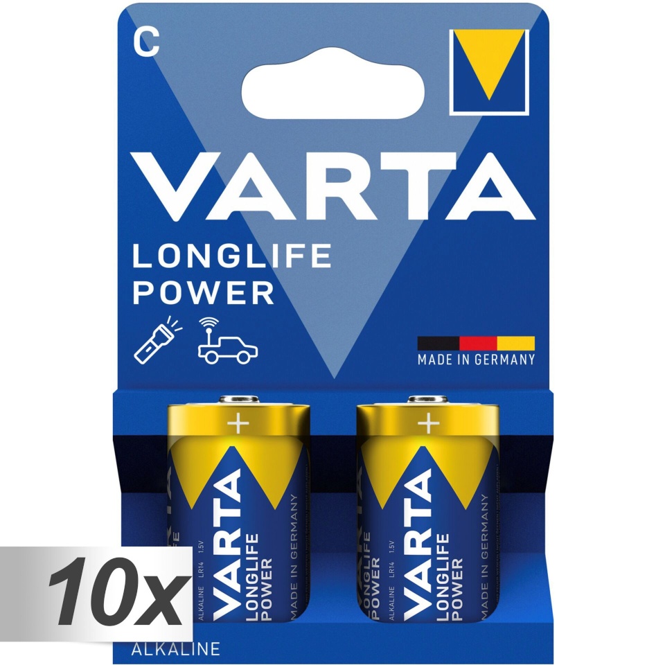 Varta patarei 10x2 Longlife Power Baby C LR 14 VPE Innenkarton
