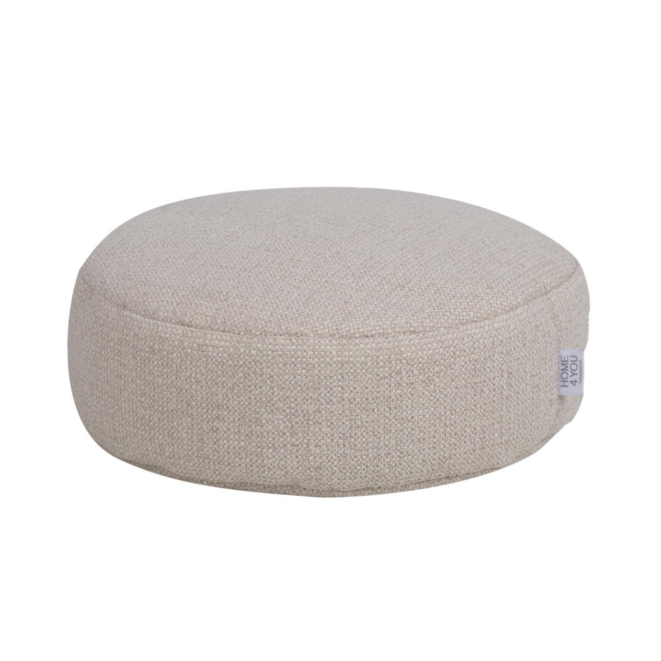 tumba NOELLE D44cm, H18cm, valge, 100% polüester, kangas 057