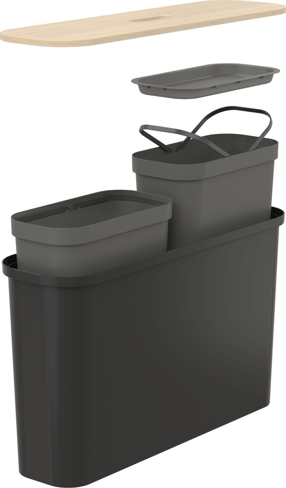 Orthex sorteerimiskomplekt SmartStore Collect Slim 46 L Sorting Set, must