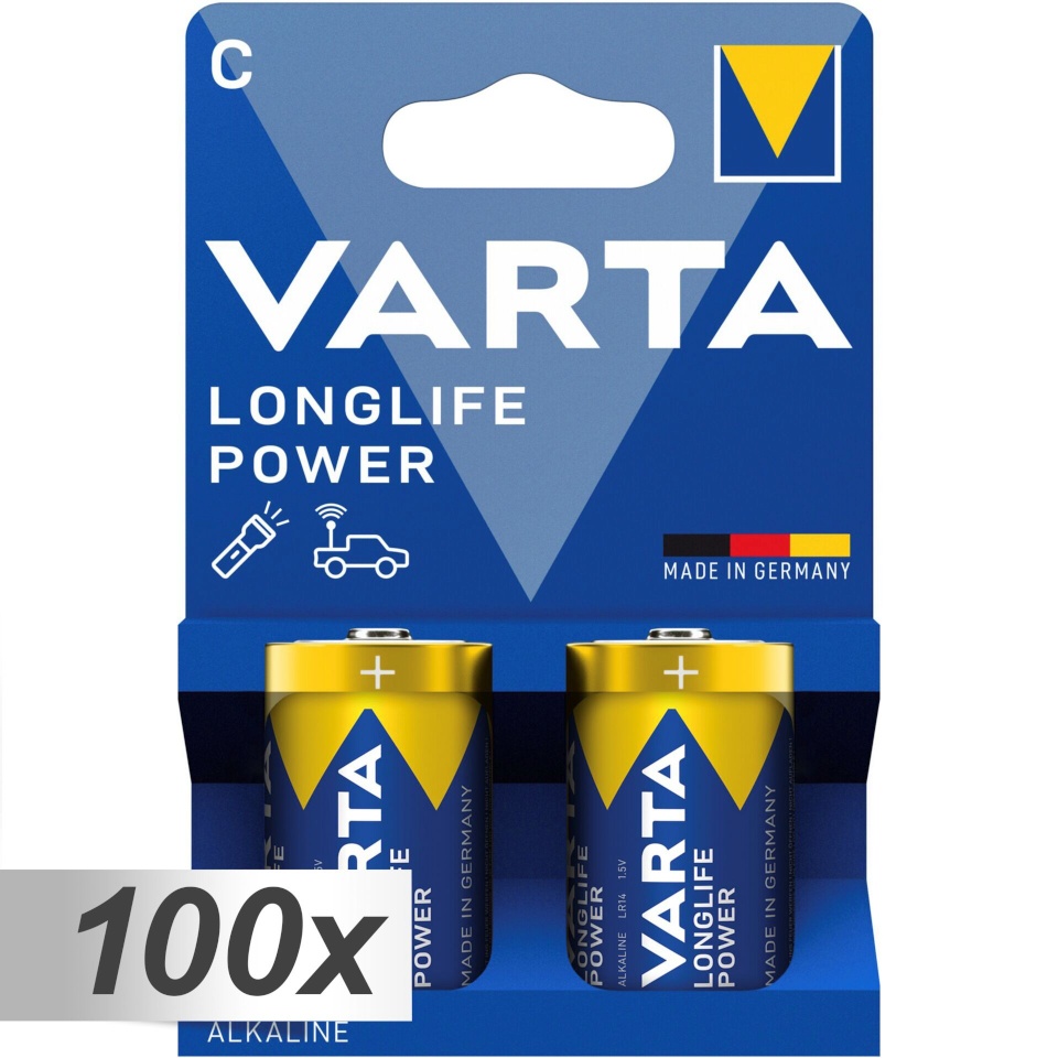Varta patarei 100x2 Longlife Power Baby C LR 14 VPE Masterkarton