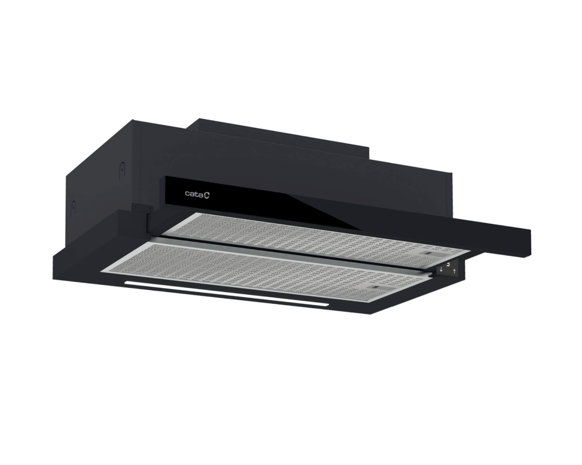 CATA õhupuhasti Hood, TFH 6830 GBK, Telescopic, Width 60 cm, 795 m³/h, Electronic, LED, must Glass