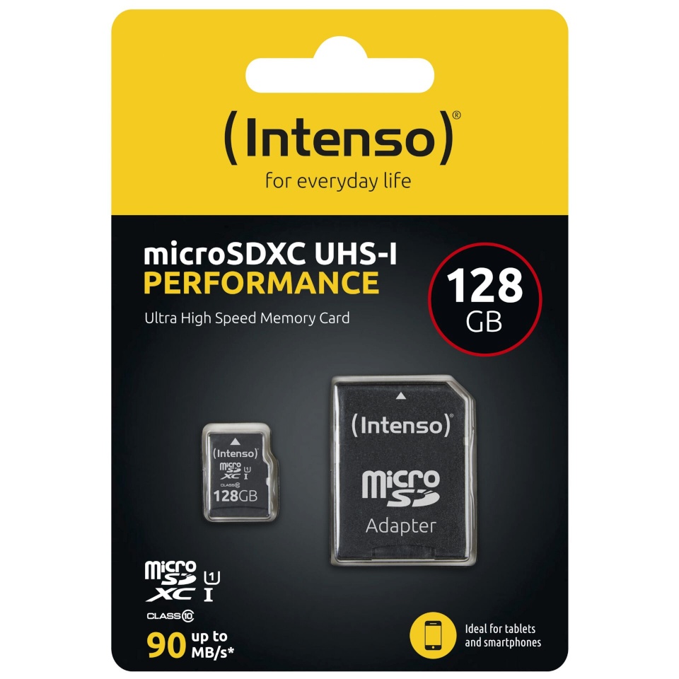Intenso mälukaart microSDXC 128GB Class 10 UHS-I U1 Performance