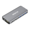 Mokin USB jagaja MOKiN 10 in 1 Adapter Hub USB-C to 3x USB 3.0 + USB-C charging + HDMI + 3.5mm audio + VGA + 2x RJ45 + Micro SD Reader (hõbedane)
