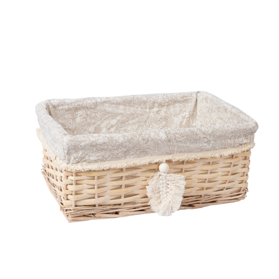 H4Y korv Willi Tassel, 38x25x16cm, beež/pruun