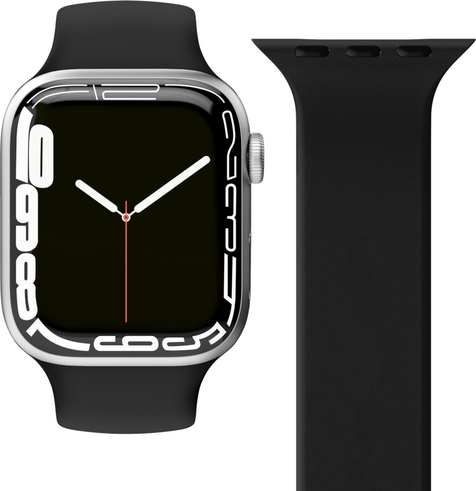Vonmählen kellarihm Solo Loop, Apple Watch 38/40/41, L-suurus, must