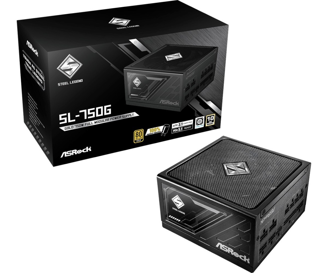 ASRock toiteplokk Power supply SL-750G 750W 80PLUS kuldne full modular