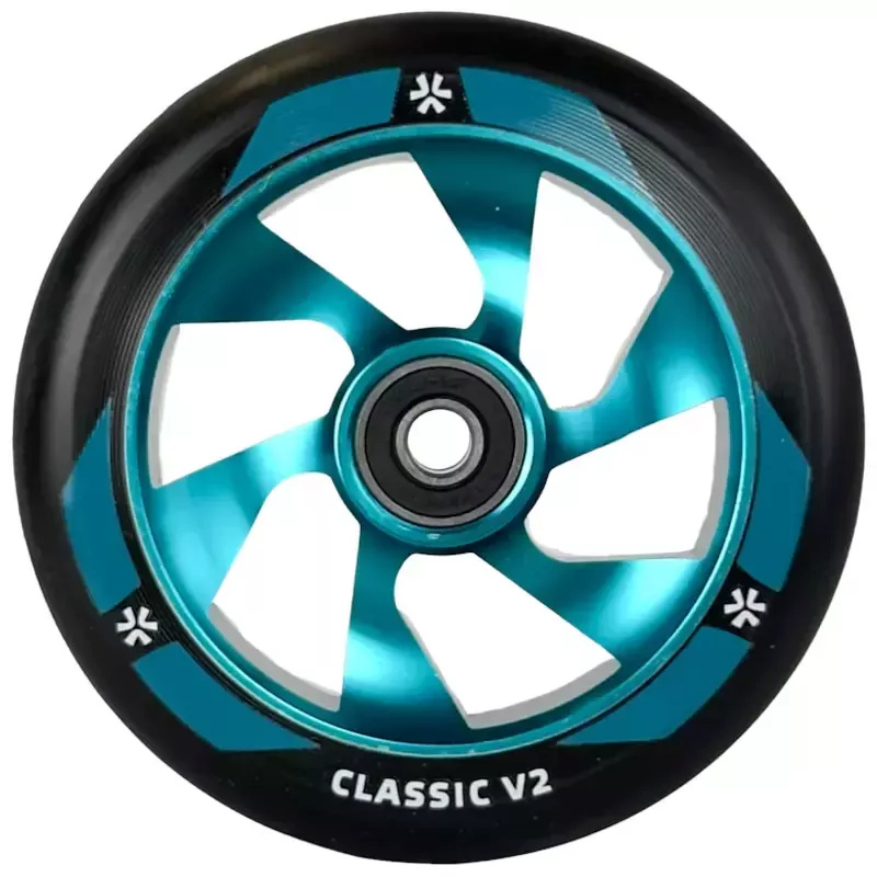 Union Ratas tõukerattale Classic V2 Pro Scooter Wheel 110mm, black/polished teal