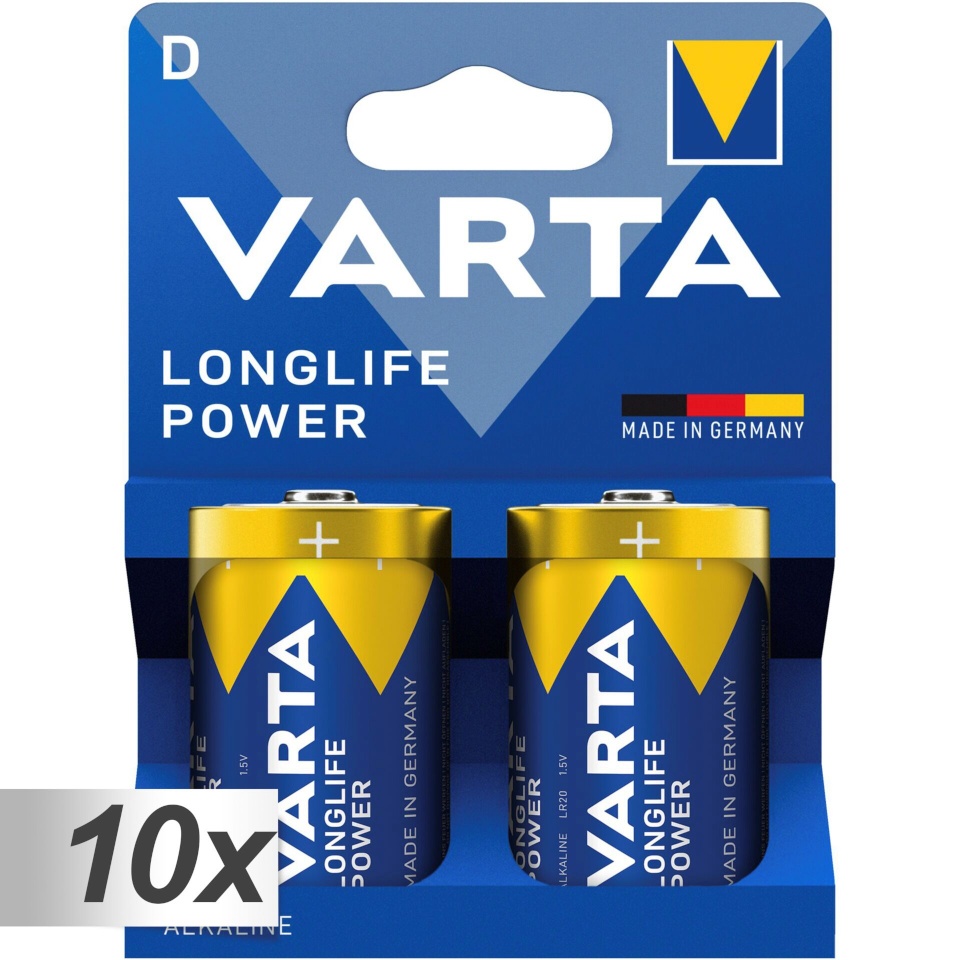 Varta patarei 10x2 Longlife Power Mono D LR 20 VPE Innenkarton