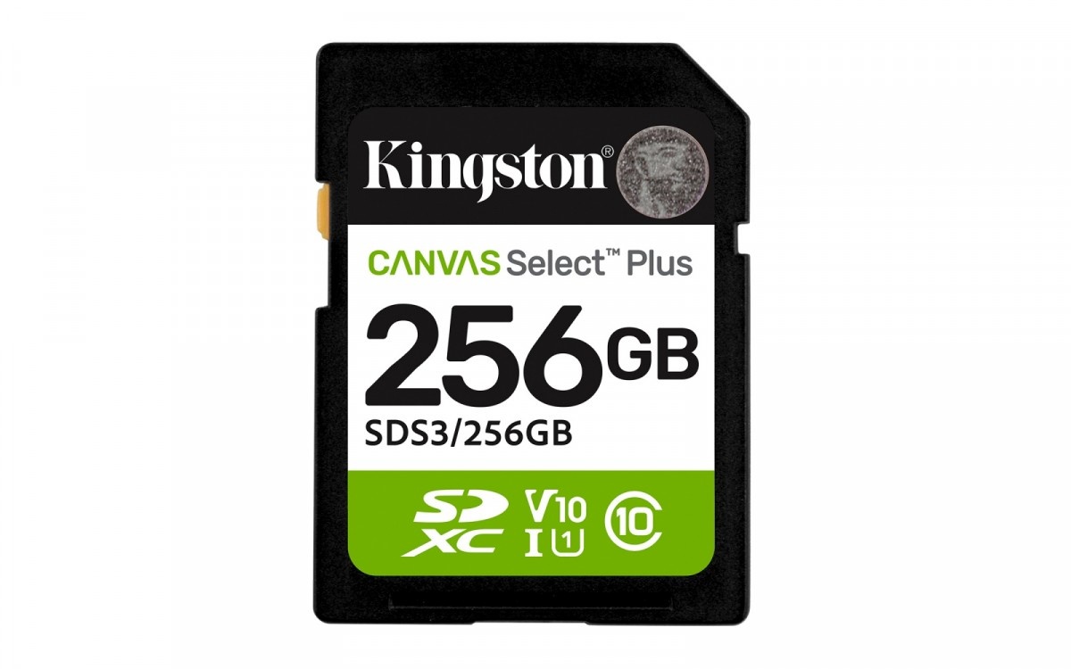 Kingston mälukaart SDXC 256GB Canvas Select Plus Gen3 150MB/s