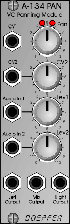 Doepfer A-134-1 pingega juhitav panoraami/ristfaderi Eurorack moodul