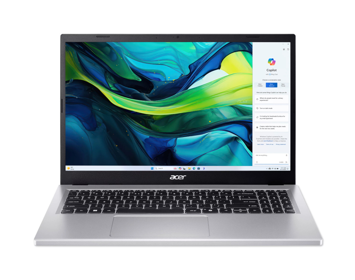 Acer sülearvuti Aspire Go 15 AG15-71P 15.6" Intel Core 5 120U 16GB RAM 512GB SSD Win11 Home