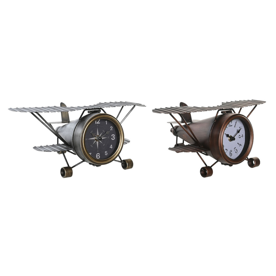 DKD Home Decor lauakell 35x21x14cm Lennuk Kristall Alumiinium Raud (2 Ühikut)