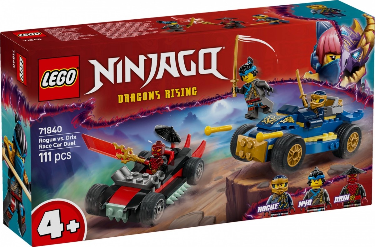Lego klotsid Ninjago 71840 Pojedynek wyścigowy Rogue kontra Drix
