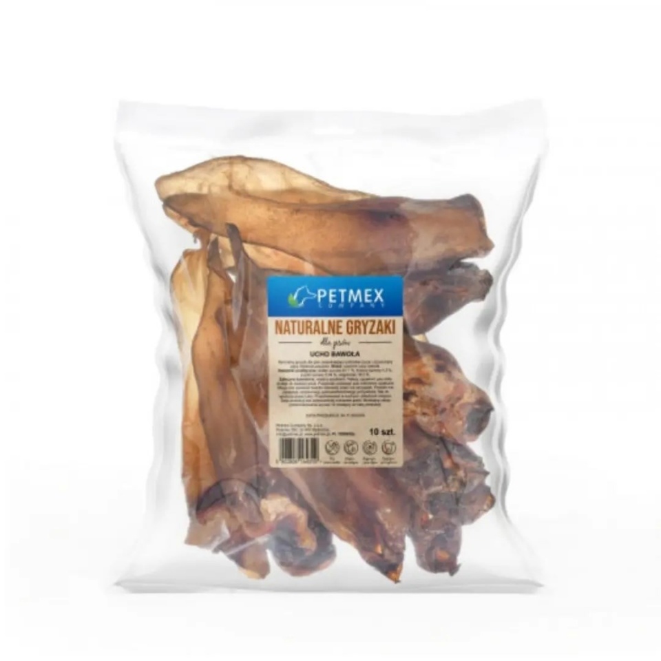 Petmex maius koerale Buffalo Ear with Ring, 10tk