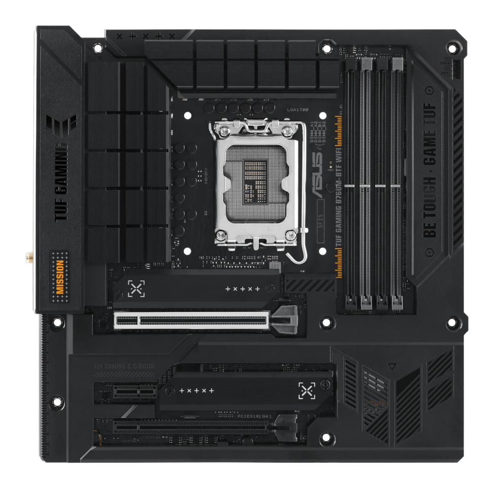 ASUS emaplaat TUF GAMING B760M-BTF WIFI, LGA1700, DDR5, mATX