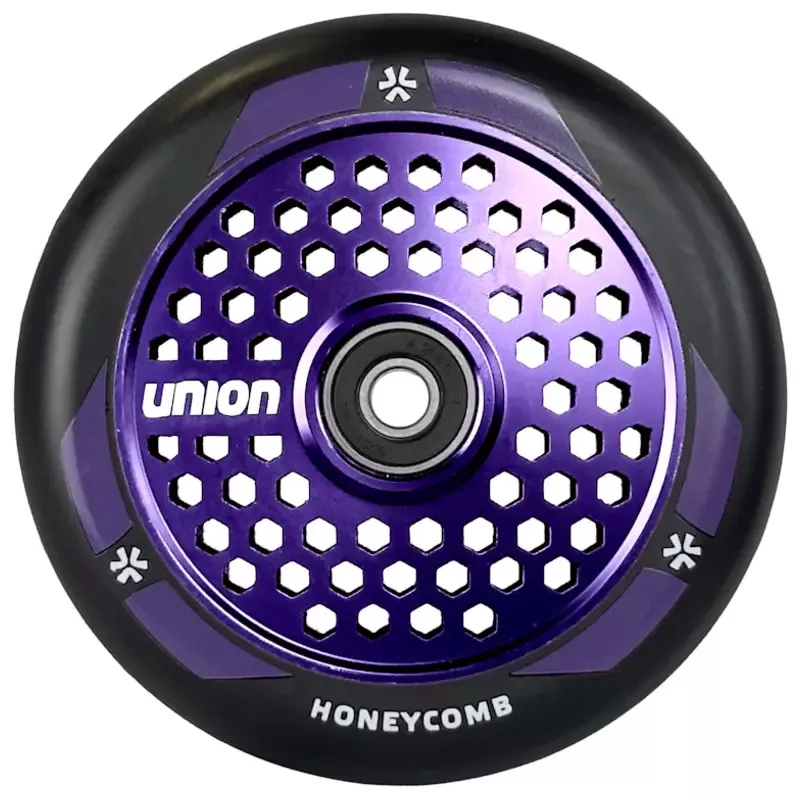 Union Ratas tõukerattale Honeycomb Pro Scooter Wheel 110mm, must/polished purple