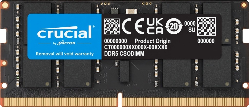 Crucial mälu DDR5 CSODIMM 24GB 1x24GB 6400 CL52