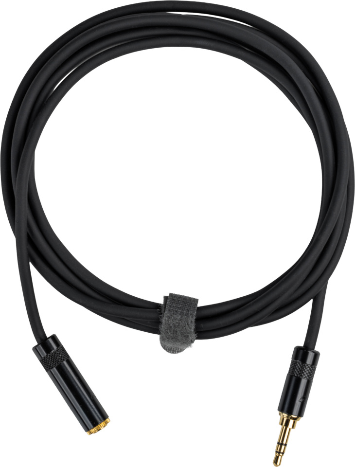 Fuj:tech helikaabel 3,5 mm TRS – 3,5 mm TRS pikenduskaabel, 2 m, must