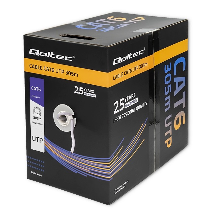 Qoltec võrgukaabel Patchcord UTP cable CAT6, 305m