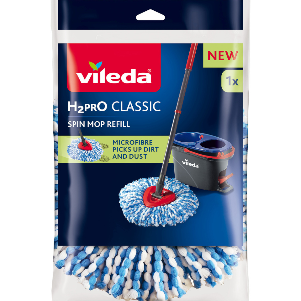 Vileda lisatarvik H2PrO CLASSIC Replacement Head for H2PrO Spin Mop, sinine/valge