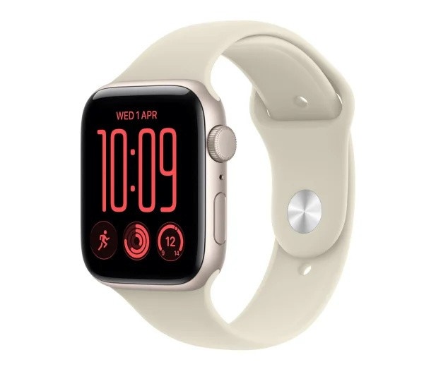 Apple nutikell Watch SE 3 GPS, 44mm Aluminium Case in Starlight, Starlight Sport Band - M/L