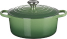 Le Creuset Signature ümmargune malmpann, 24cm, bambusroheline