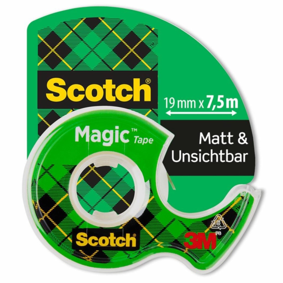 3M pakketeip Scotch Magic Dispenser 19mmx7,5m läbipaistev matt 8-1975D