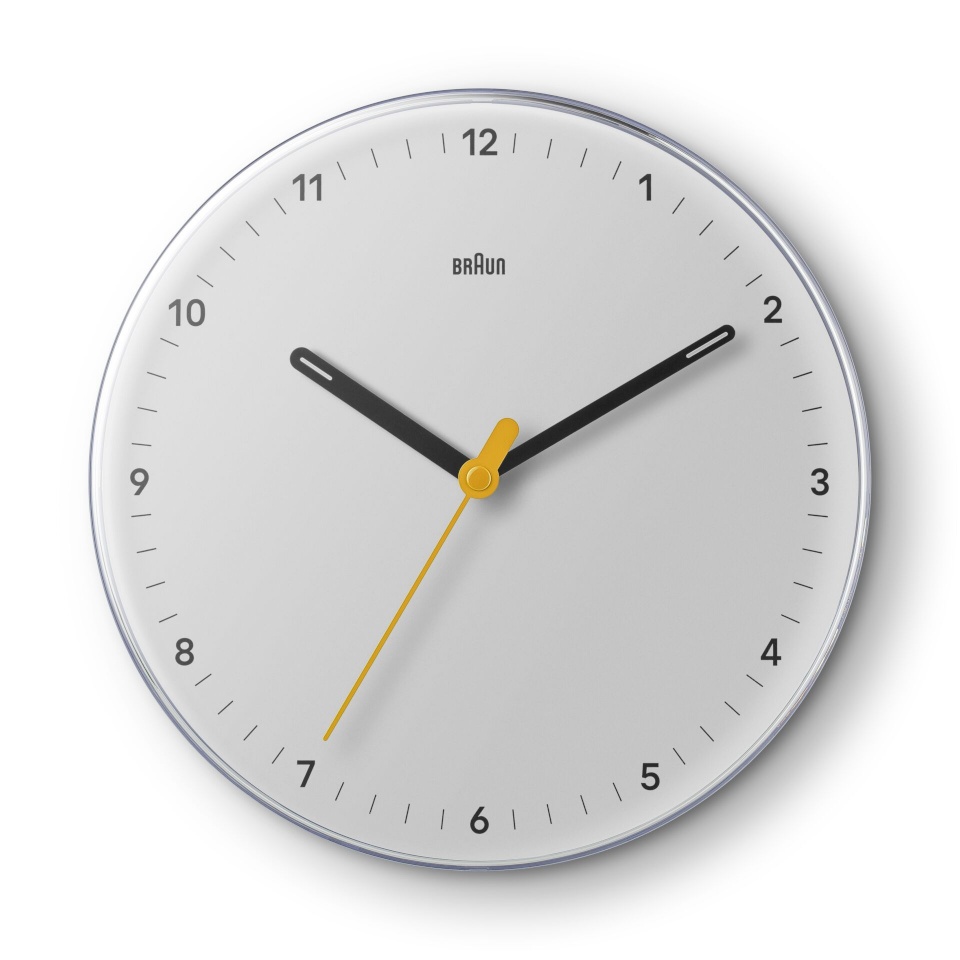 Braun BC 26 W valge Quarzwanduhr