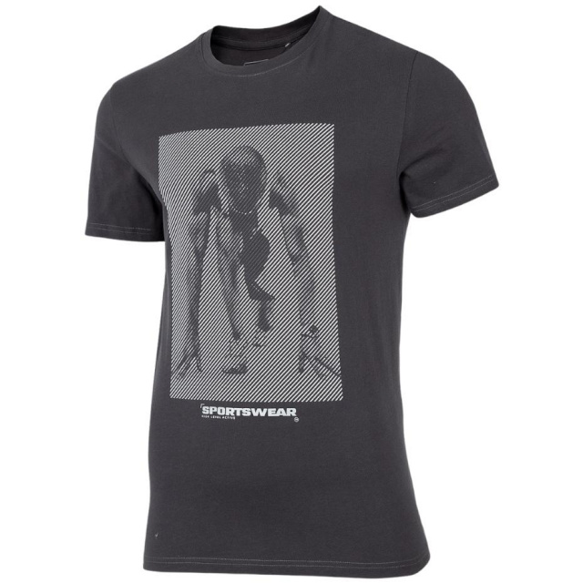 4F T-särk meestele Antracyt H4Z22 TSM035 22S suurus M