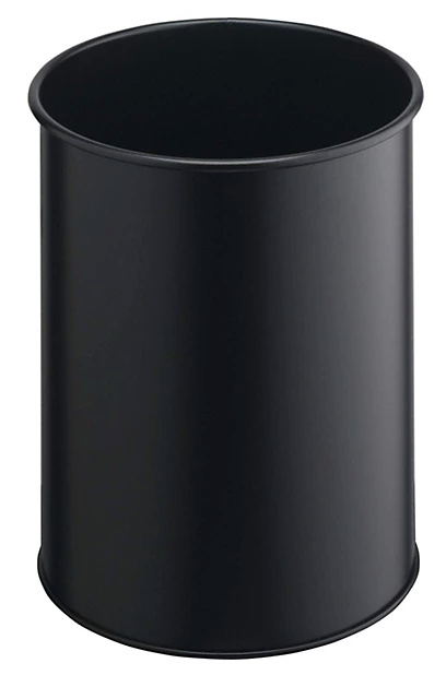 Durable paberkorv Round Metal Bin Black Capacity 15 L, must