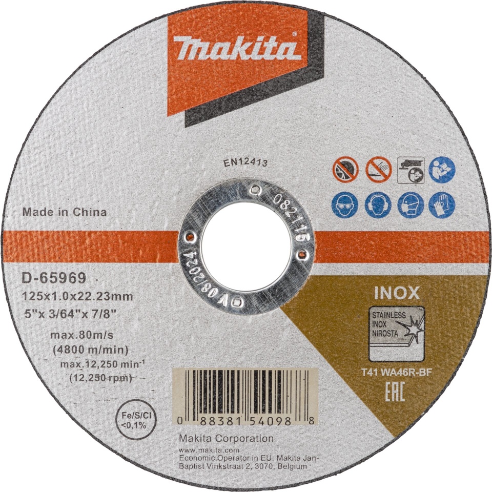 Makita lõikeketas D-65969-12 cutting disc 125x1,2mm INOX