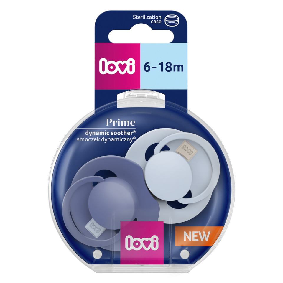 Canpol silikoonist dünaamiline lutt Prime, Baby Blue/ Blue, 6-18m, 2 tk., 34/418