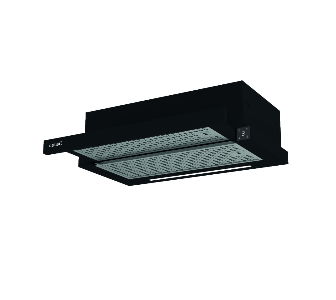 CATA õhupuhasti Hood, TFH 6430 GBK, Telescopic, Width 59.8 cm, 391.5 m³/h, Electronic, LED, must