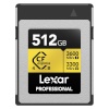 Lexar mälukaart CFexpress 4.0 PRO GOLD R3600/W3300 512GB