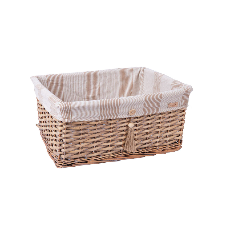 H4Y korv Willi Stripe, 48x38x22cm, pruun