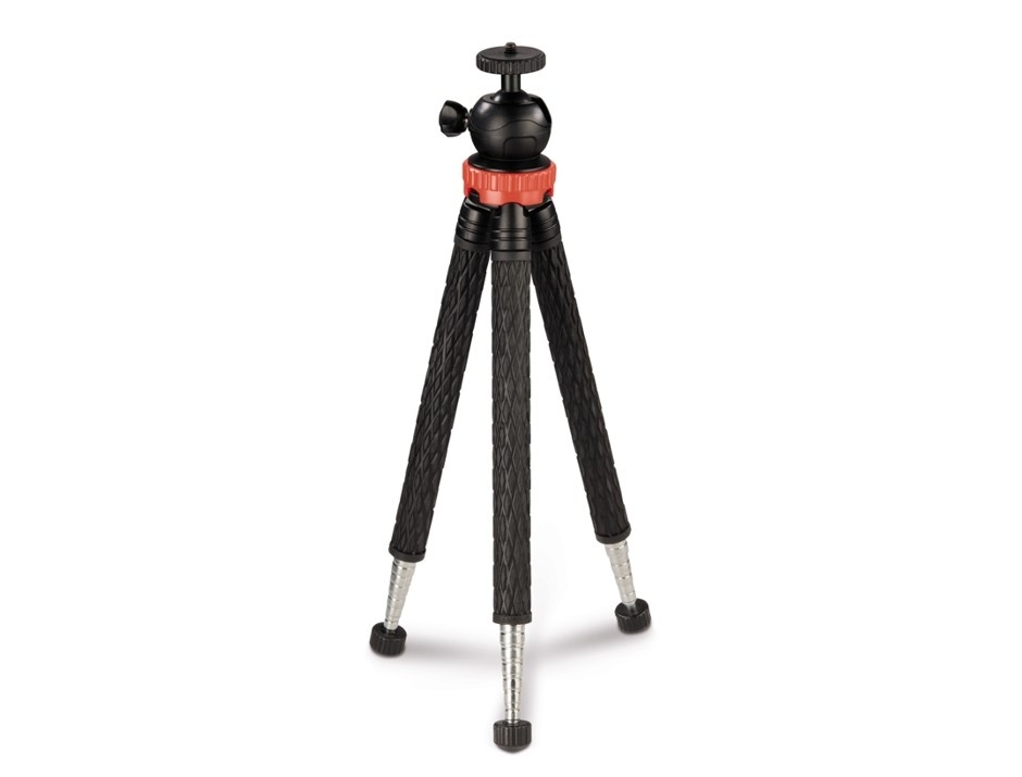 Hama Tripod 1/4 inch Werkhoogte: 23 - 105 cm Zwart, Zilver, Rood Voor smartphones en GoPro (4620)