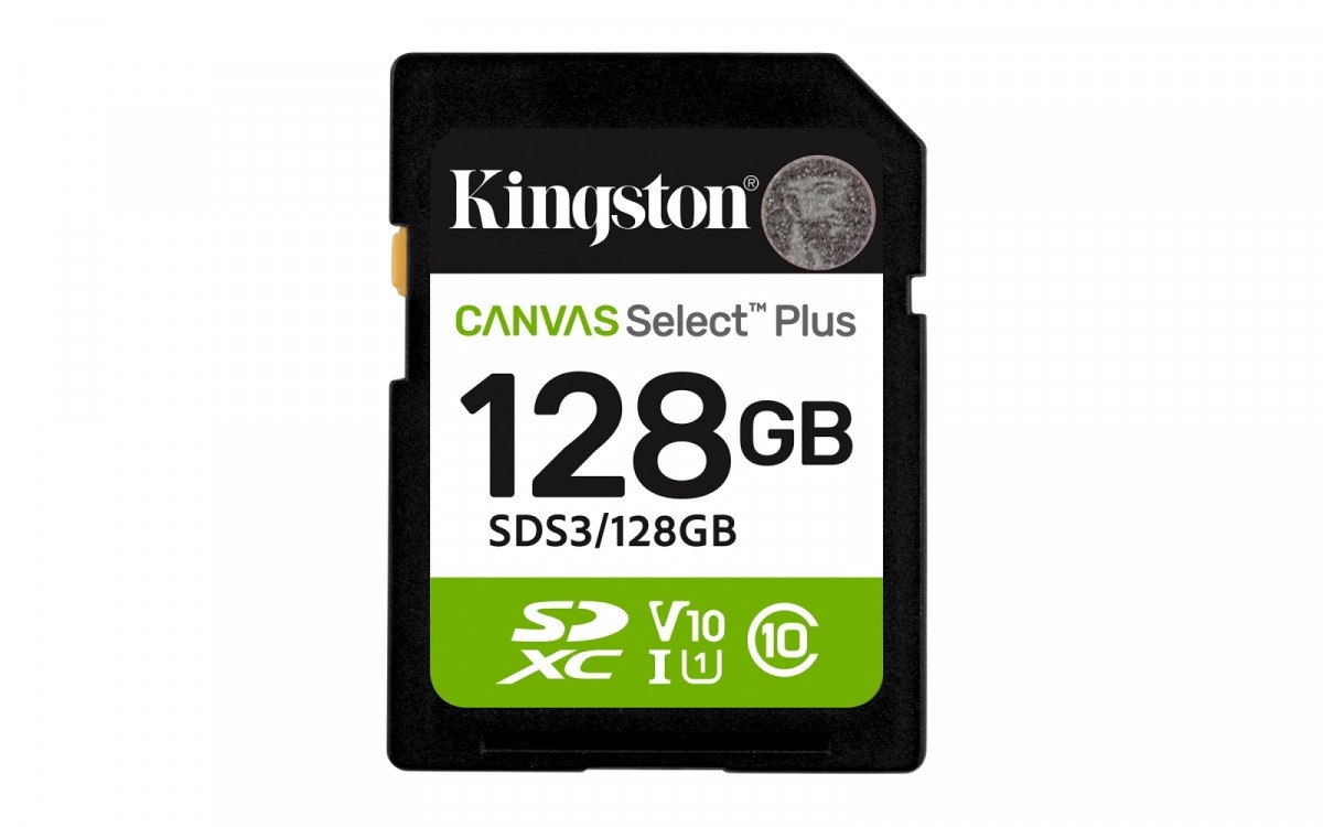 Kingston mälukaart 128GB Canvas Select Plus Gen3 150MB/s