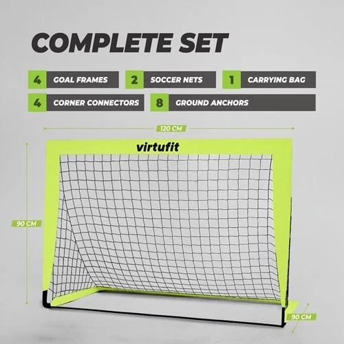 Virtufit jalgpalliväravad Pop-Up Soccer Goal Set - 120 x 90cm