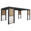 H4Y varikatus MIRADOR-111 lamellseintega 3x6m, tumehall
