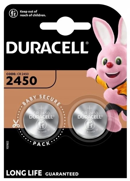 Duracell patarei 3V CR2450 2tk