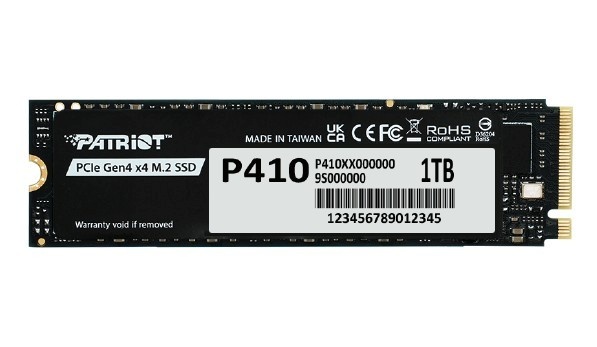 Patriot kõvaketas SSD Dysk 1TB P410 PCIe M.2 Gen4 x4 NVMe 1.4 2280 5000/4500MB/s
