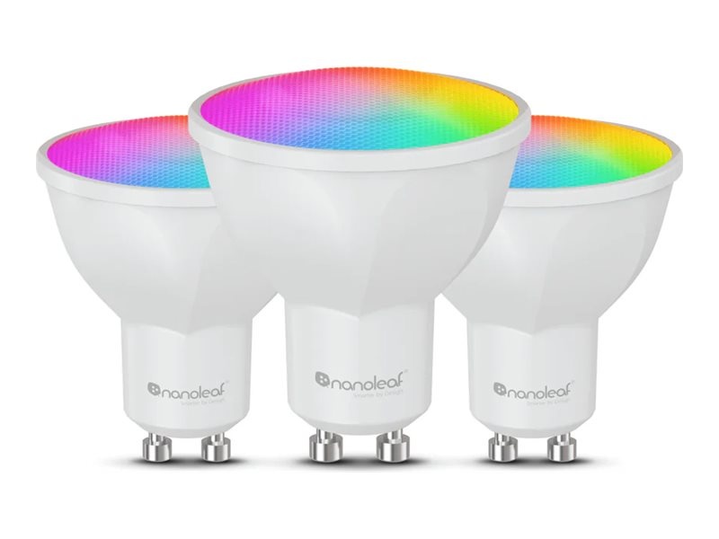 Nanoleaf Essentialsmatter Wi-Fi Smart Bulb, 3tk GU10 RGBCW