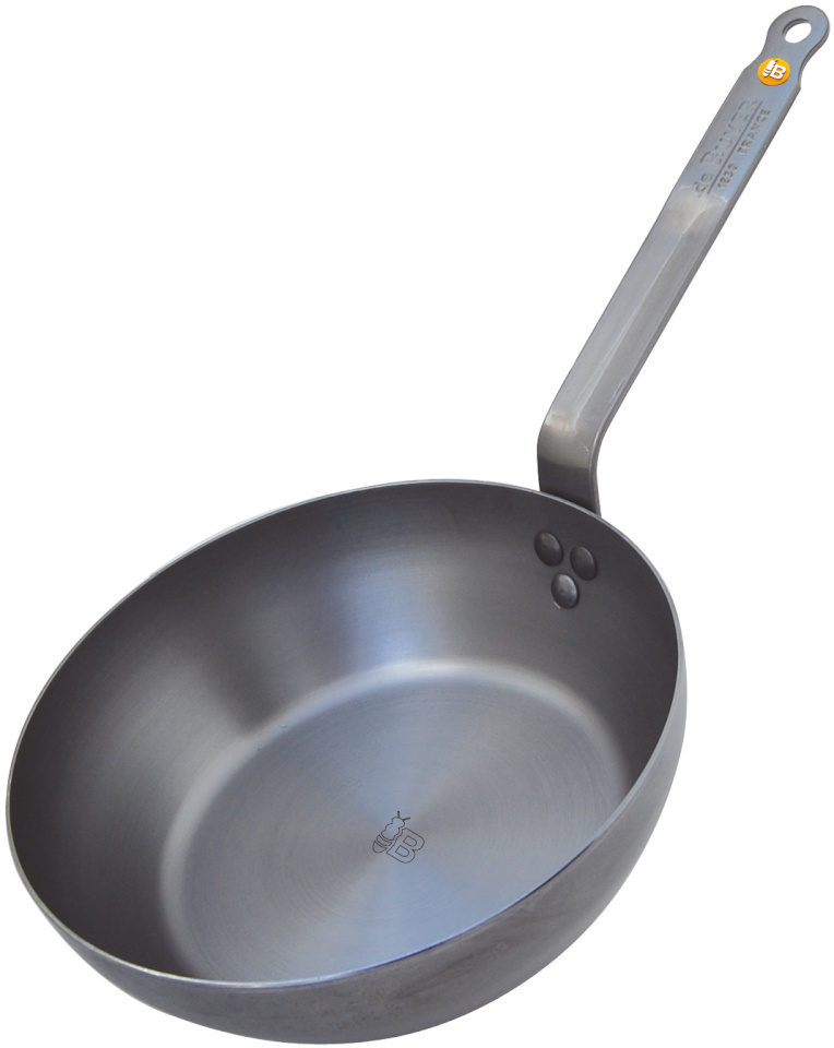 De Buyer praepann Mineral B Element Frying Pan / Saucepan "Rustic", Carbon Steel, 28cm
