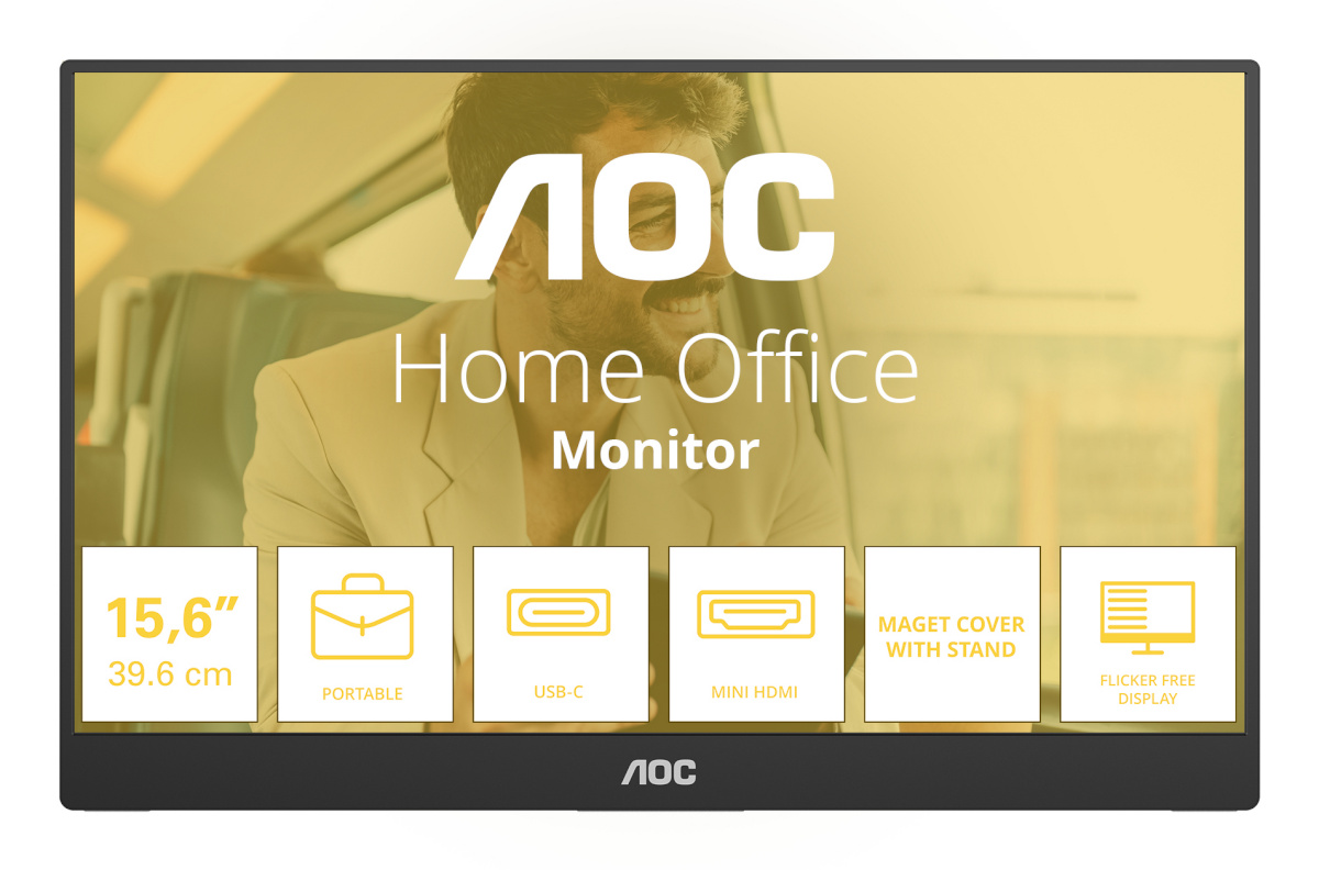 AOC monitor 16T20E2 - 15.6" | Full HD | IPS