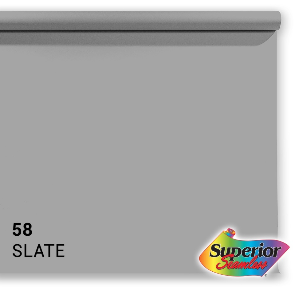 Superior taust Background Paper 58 Slate Grey 1.35x11m