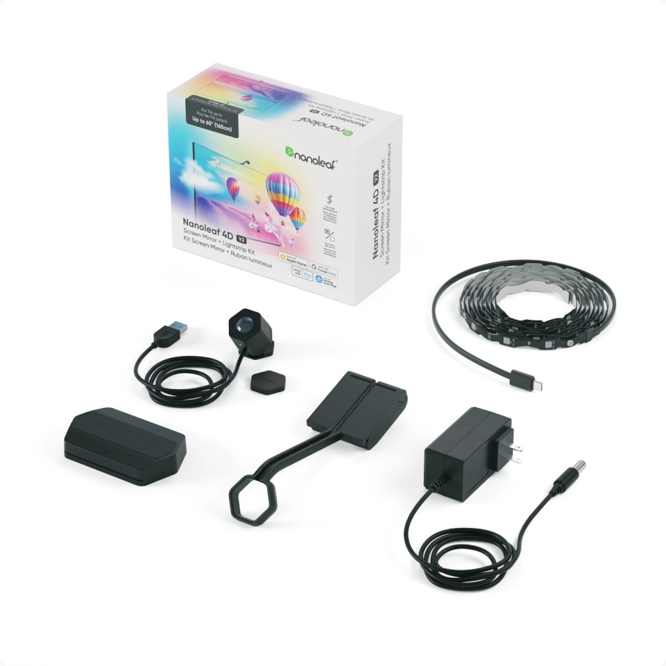 Nanoleaf 4D V2 TV Screenmirror + Light Strips Kit (for TV &monitor up to 65") 24W RGB