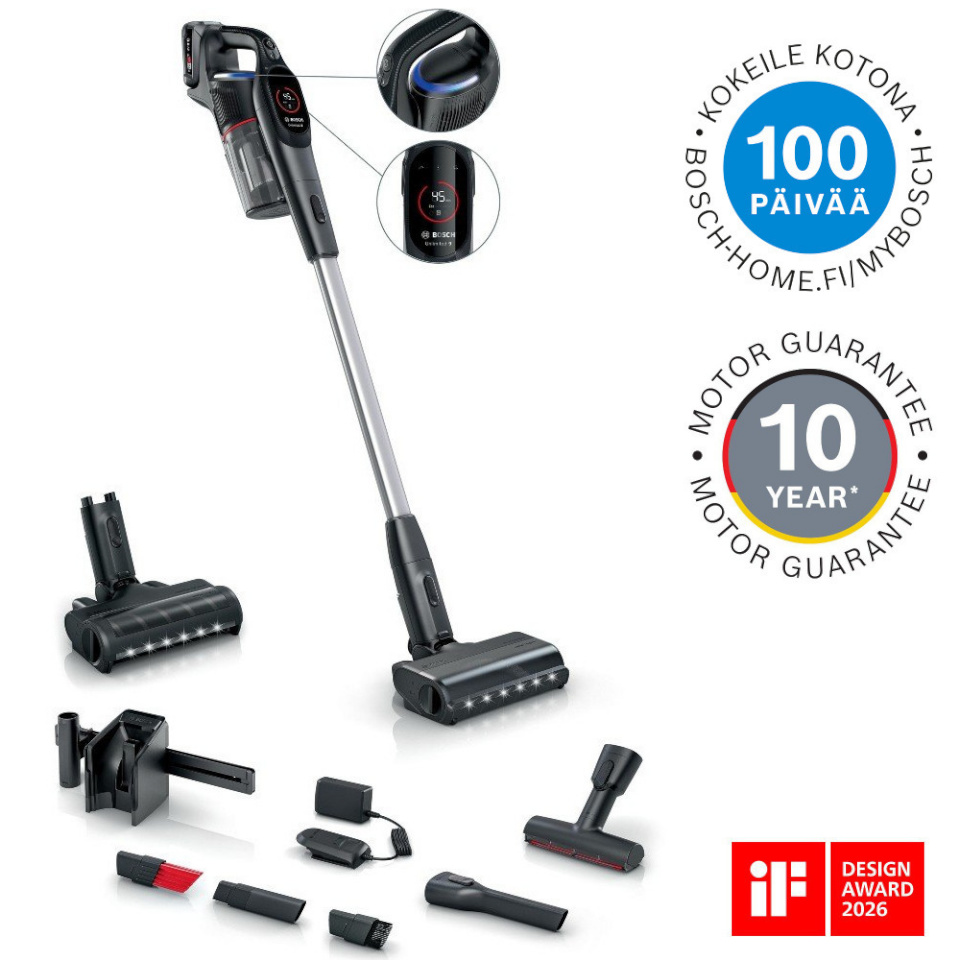 Bosch pulktolmuimeja Unlimited 9 BCS931BQC -pulktolmuimeja, must