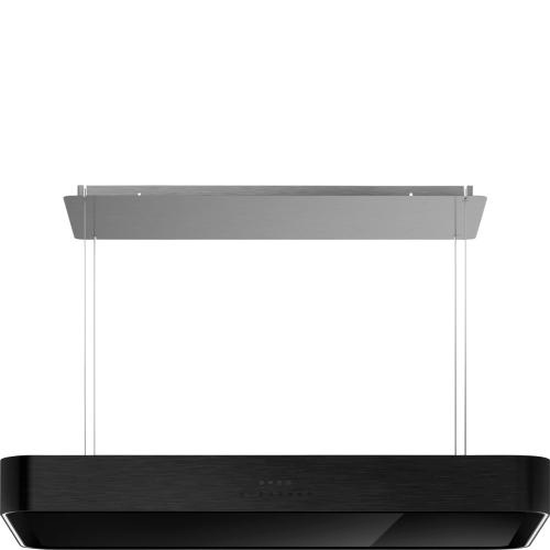 SMEG õhupuhastaja KSLS10MB saare, 100 cm, Autovent, 650 m3/h, 73 dB, matt must/must klaas