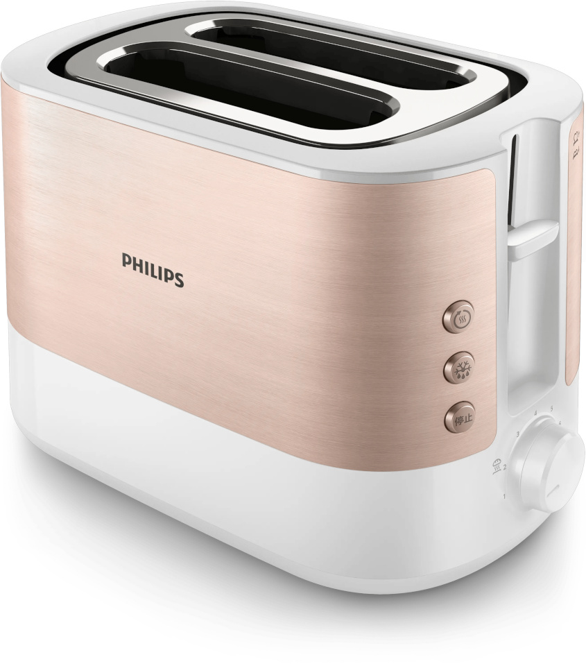Philips röster HD2638/11 Viva Collection Toaster, roosa kuld/valge